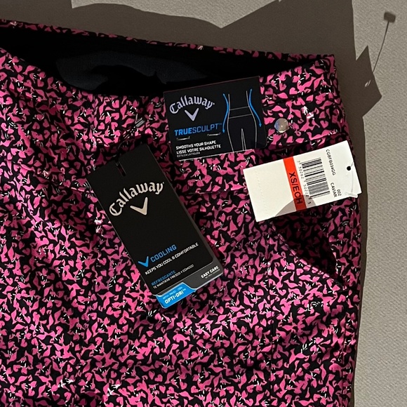 NWT-Callaway Multi Colored Pattern Womens TrueSculpt Pull-on Tech Golf Pant XS - Picture 8 of 10